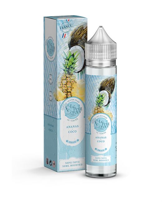 Eliquide Ananas Coco Frais 50 ml Le petit verger